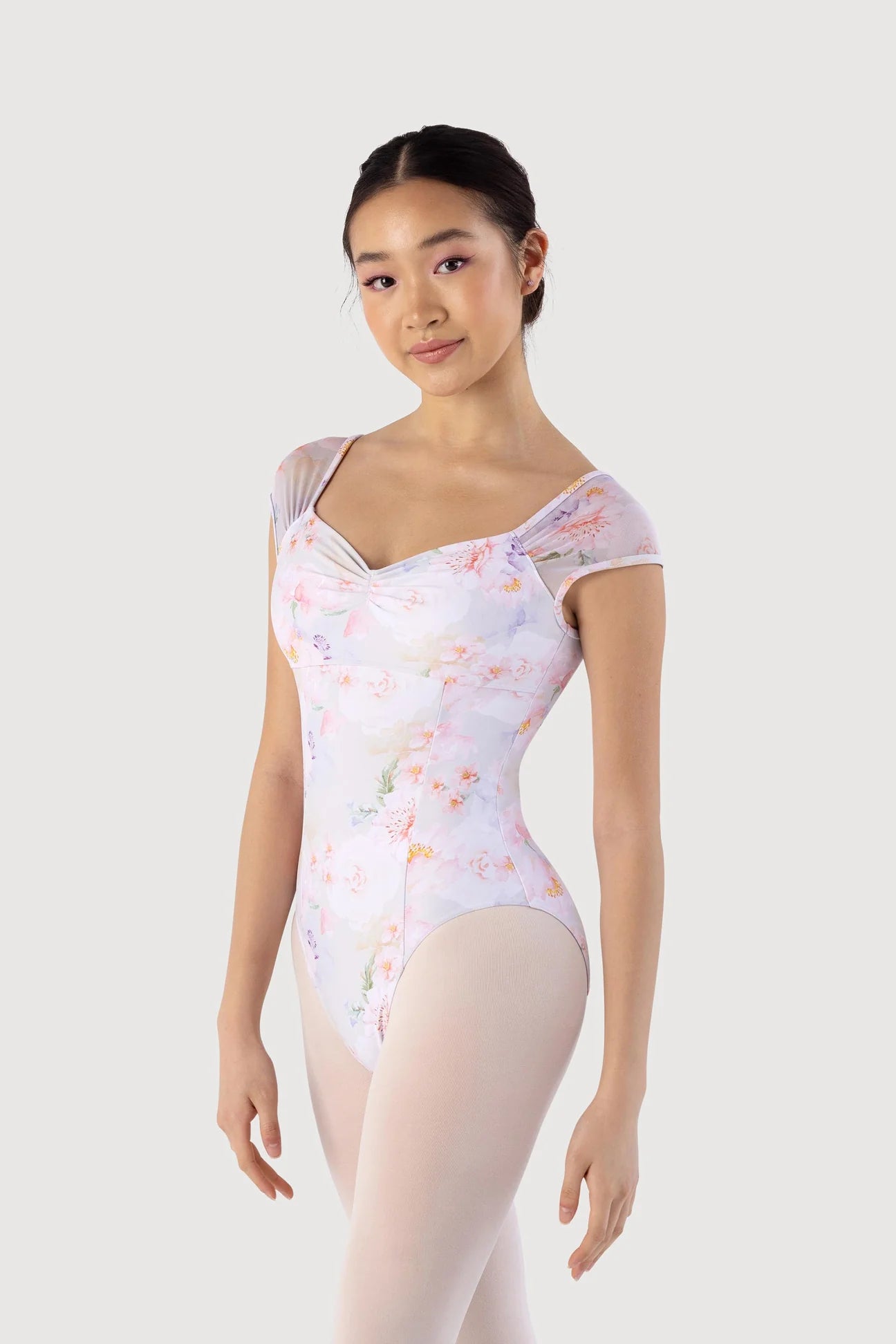Bloch Belvia Fitted Cap Sleeve Posy Leotard
