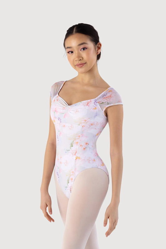 Bloch Belvia Fitted Cap Sleeve Posy Leotard