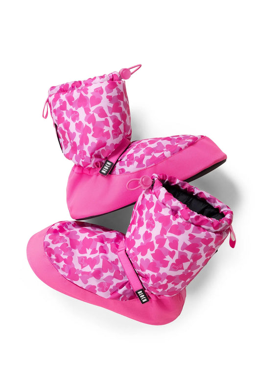 Bloch Children Confetti Hearts Printed Warmup Booties Pink