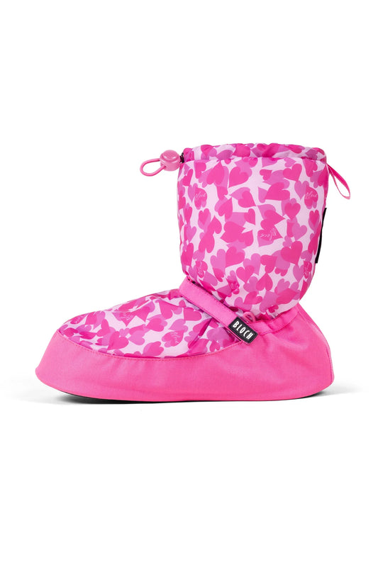 Bloch Children Confetti Hearts Printed Warmup Booties Pink