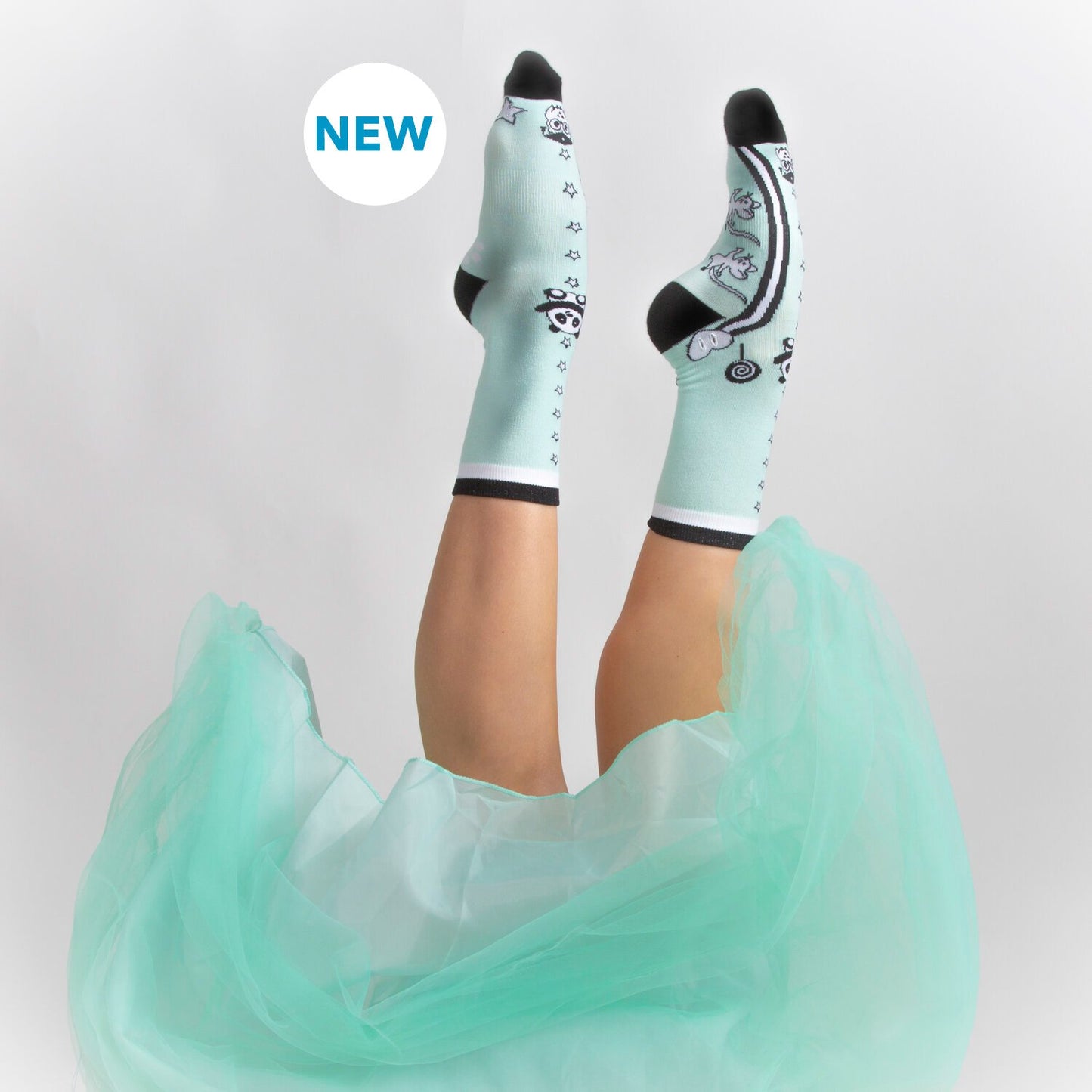 Dance Sock Academy Sockology Grip Spots No Lace Mint