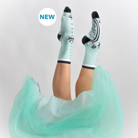 Dance Sock Academy Sockology Grip Spots No Lace Mint