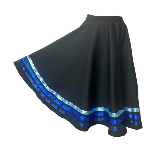 PW Character Skirt Blue Wide Ribbon